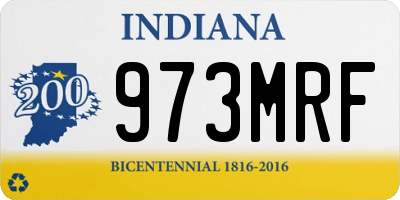 IN license plate 973MRF