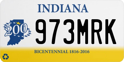 IN license plate 973MRK