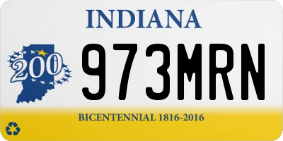 IN license plate 973MRN