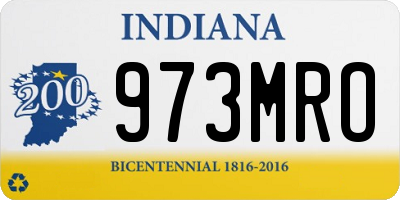 IN license plate 973MRO