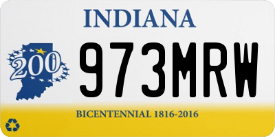 IN license plate 973MRW