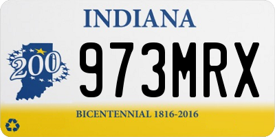 IN license plate 973MRX