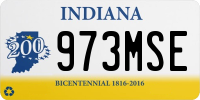 IN license plate 973MSE