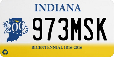 IN license plate 973MSK
