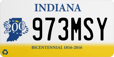 IN license plate 973MSY