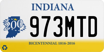 IN license plate 973MTD