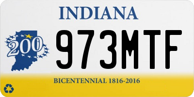 IN license plate 973MTF