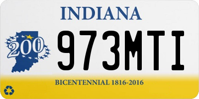 IN license plate 973MTI
