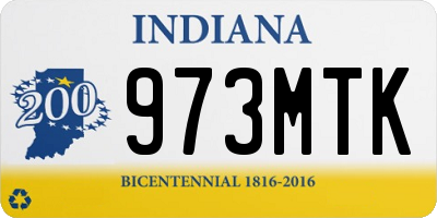 IN license plate 973MTK