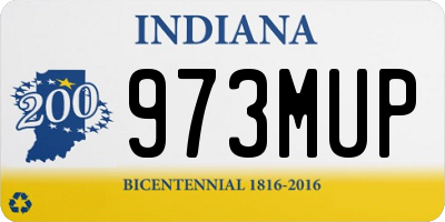IN license plate 973MUP