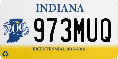 IN license plate 973MUQ