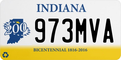 IN license plate 973MVA