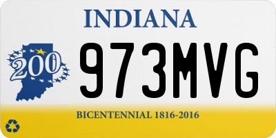 IN license plate 973MVG