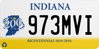 IN license plate 973MVI