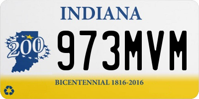 IN license plate 973MVM