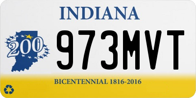 IN license plate 973MVT