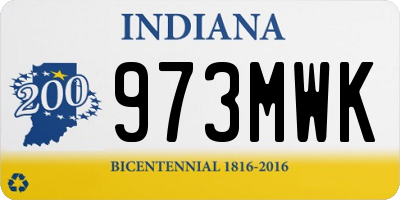 IN license plate 973MWK