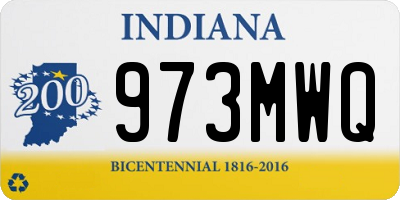 IN license plate 973MWQ