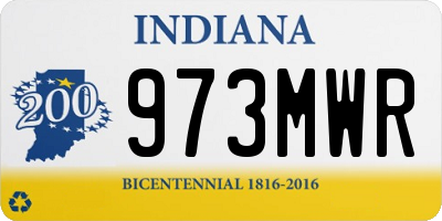 IN license plate 973MWR