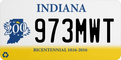 IN license plate 973MWT