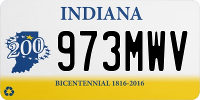 IN license plate 973MWV