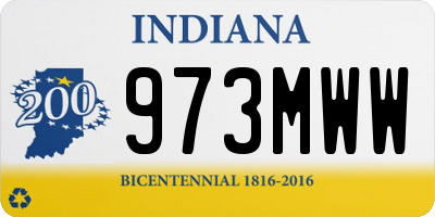 IN license plate 973MWW