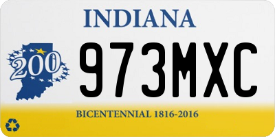 IN license plate 973MXC