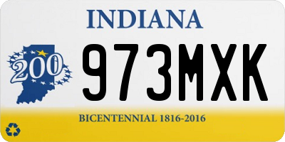 IN license plate 973MXK