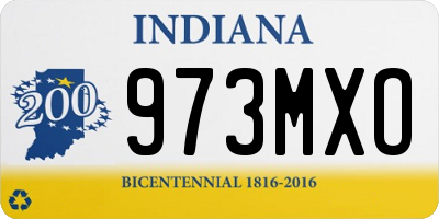 IN license plate 973MXO