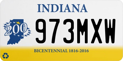 IN license plate 973MXW