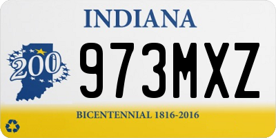 IN license plate 973MXZ