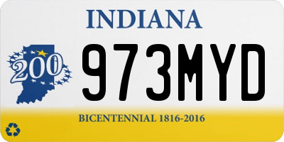 IN license plate 973MYD