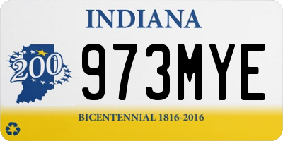 IN license plate 973MYE