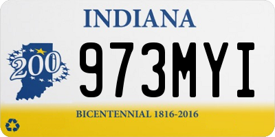 IN license plate 973MYI