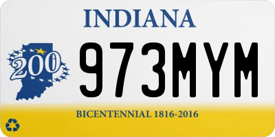 IN license plate 973MYM