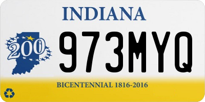 IN license plate 973MYQ