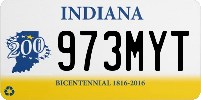IN license plate 973MYT