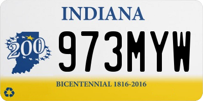 IN license plate 973MYW