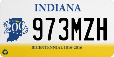 IN license plate 973MZH