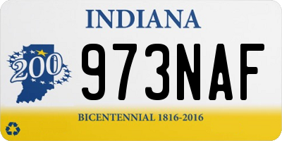 IN license plate 973NAF