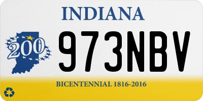 IN license plate 973NBV