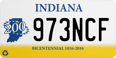 IN license plate 973NCF