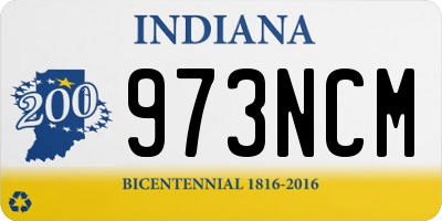 IN license plate 973NCM