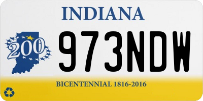 IN license plate 973NDW
