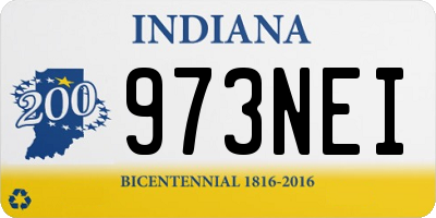 IN license plate 973NEI