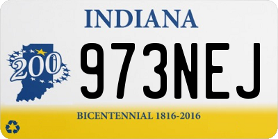 IN license plate 973NEJ
