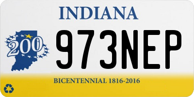 IN license plate 973NEP
