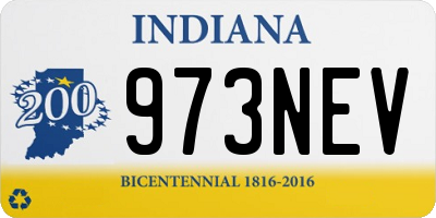IN license plate 973NEV