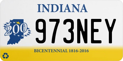 IN license plate 973NEY