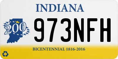 IN license plate 973NFH